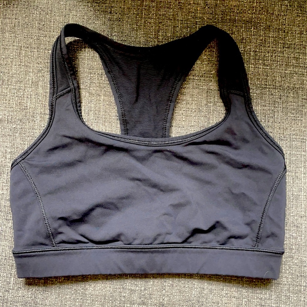 Black Lululemon sports bra, size 4